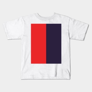 Genoa Retro 1970s Red and Blue Kids T-Shirt